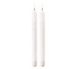Flameless White Textured Taper Candle (Set of 2)