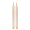 Flameless Beige Textured Taper Candle (Set of 2)