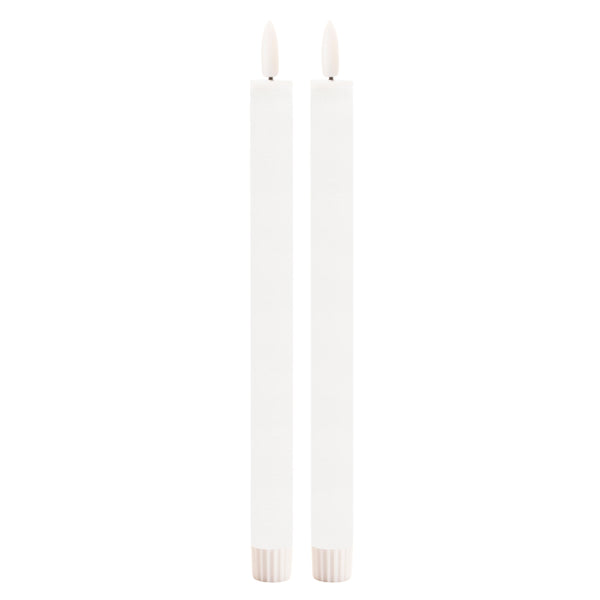 Flameless White Taper Candle (Set of 2) – 11