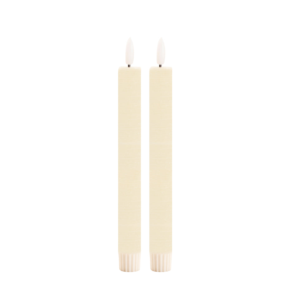 Flameless Ivory Taper Candle (Set of 2)