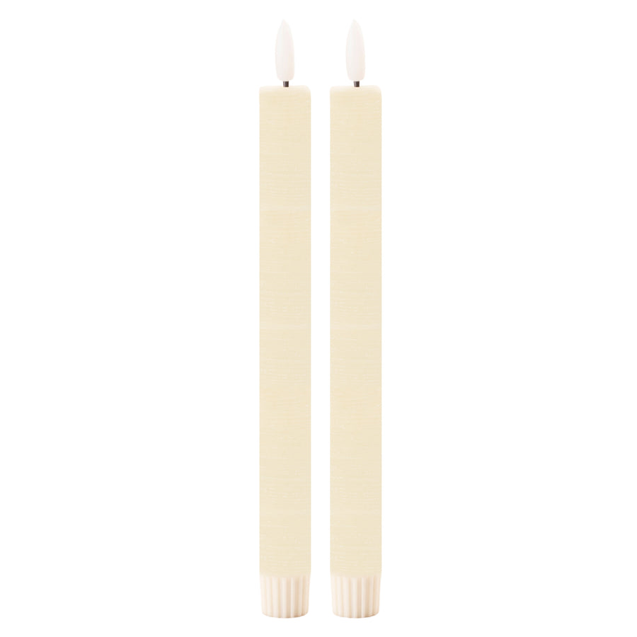 Flameless Ivory Taper Candle (Set of 2)