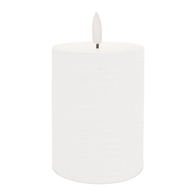 Flameless White Pillar Candle (Set of 2)