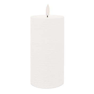 Flameless White Pillar Candle (Set of 2)