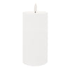 Flameless White Pillar Candle (Set of 2) – 6"H
