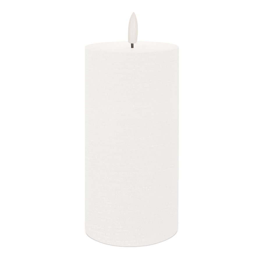 Flameless White Pillar Candle (Set of 2)