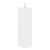 Flameless White Pillar Candle (Set of 2) – 8"H