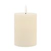 Flameless Ivory Pillar Candle (Set of 2) – 4"H