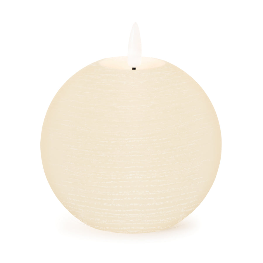 Flameless Ivory Round Candle (Set of 2)