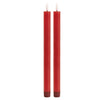 Flameless Red Taper Candle (Set of 2) – 11"H