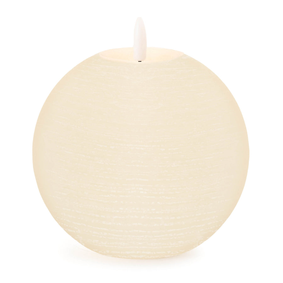 Flameless Ivory Round Candle (Set of 2)