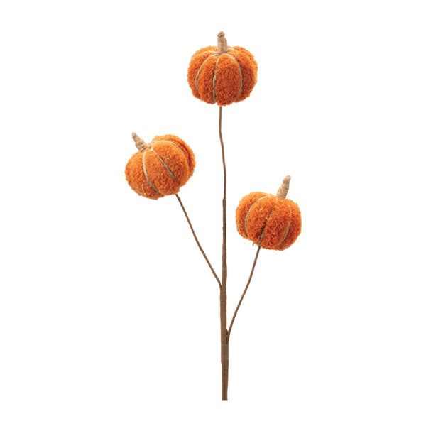 Pumpkin Spray Set of 2 25.5H Fall Faux Stems