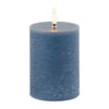 Set of 2 Blue Pillar LED Candles FIA Wick Technology – Glam Contemporary Décor