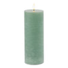 Flameless Green Pillar Candle (Set of 2) – 8"H