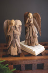 Set of 2 Handcrafted Driftwood Angels