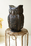 Rustic Iron Owl Luminary – Halloween Candle Lantern