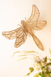 Seagrass and Iron Dragonfly Wall Décor – Boho Nature-Inspired Accent