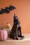 3D Cat with Witch Hat – Halloween Black Cat Decor