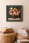 Still Life | Green Framed Painting – Farmhouse Botanical Wall Art