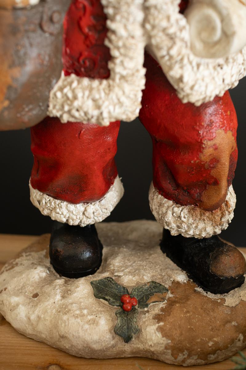 Faux Concrete Santa with List angle 3