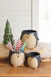 Set of Three Ceramic Penguin Planters
