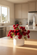 Kalalou Raw-Set of 6 Red Artificial Dahlia Bundles – Plastic Farmhouse Spring Décor
