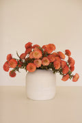 Set of 6 Artificial Orange Dahlias – Plastic Farmhouse Spring Décor