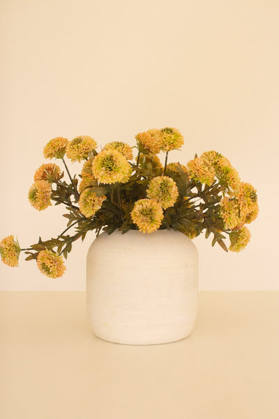 Kalalou Raw-Set of 6 Yellow Artificial Dahlia Bundles – Plastic Farmhouse Floral Décor