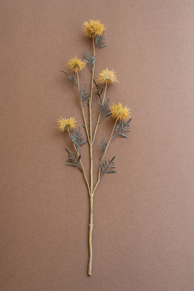 Kalalou Raw-Set of 6 Yellow Artificial Flower Sprays – Farmhouse Spring Botanical Décor