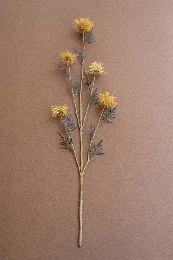 Set of 6 Yellow Artificial Flower Sprays – Farmhouse Spring Botanical Décor