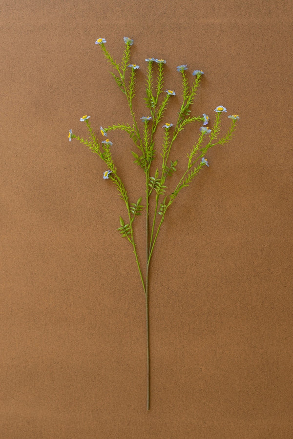Set of 6 Artificial Daisy Spray – Blue Plastic Faux Floral Spring Décor