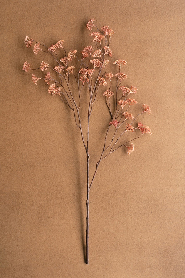Set of 6 Artificial Rice Flower Stems – Blush Faux Floral Spring Décor