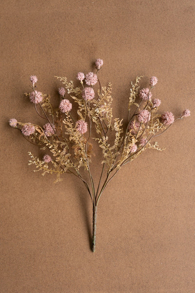 Kalalou Raw-Set of 6 Pink Artificial Melaleuca Spray – Farmhouse Spring Faux Floral Décor