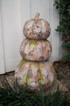 Three Stacked Faux Concrete Pumpkins – Modern Fall Decor