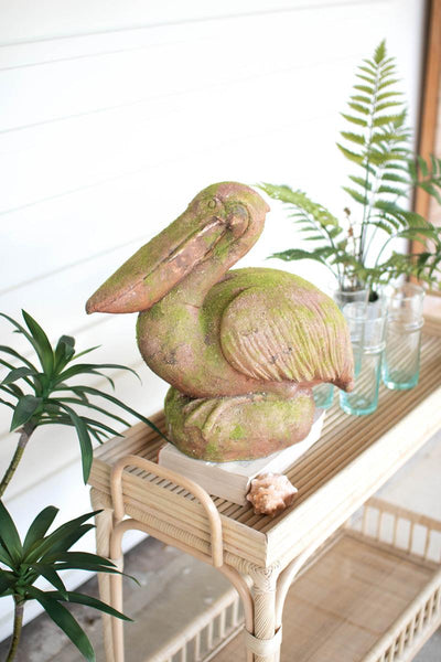 Faux Concrete Pelican Statue