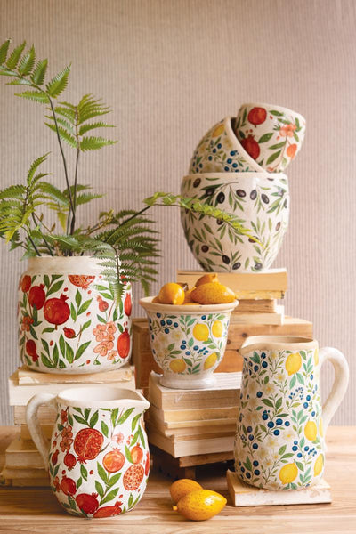 Pomegranate pitcher and vase styled