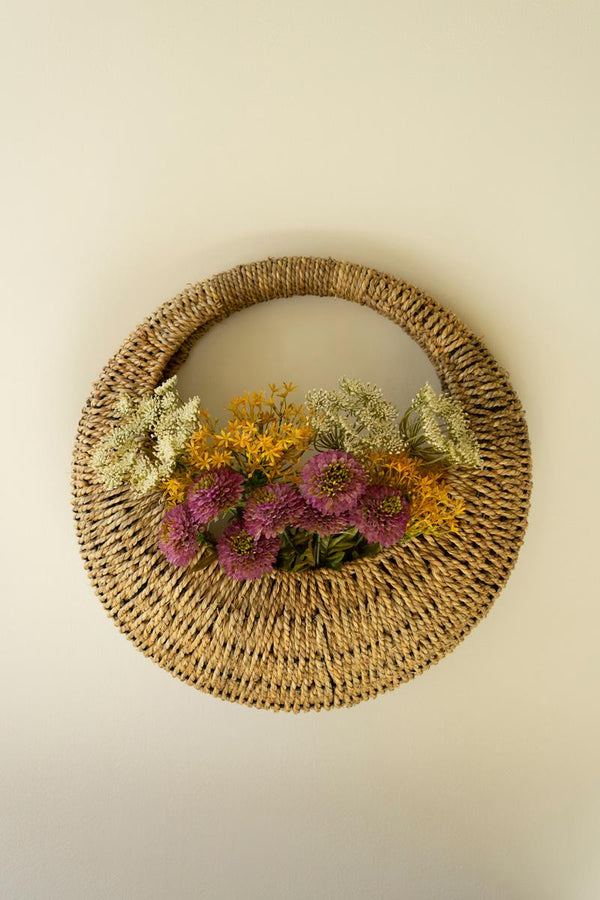 Woven Vine Wall Basket – Boho Farmhouse Wall Décor & Storage