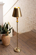 Antique Gold Table Lamp with Metal Shade Industrial Contemporary