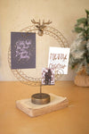 Round Wire Christmas Card Holder on a Stand - Eclectic Holiday Décor