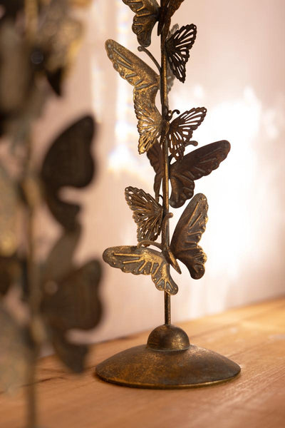 Butterfly candle holders styled