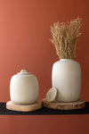 Off-White Ceramic Canisters with Lids, Set of 2 – Matte Kitchen Storage