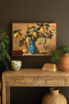 Framed Strawberry Garden Painting – Botanical Wall Art