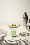 Clear Martini Glasses with Solid Base, Set of 6 – Recycled Glass Barware