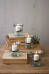 Recycled Glass Mini Votive Cylinder - Set of 4