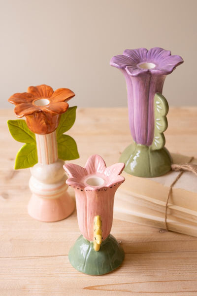 Flower candle holder detail