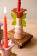 Flower candle holders styled