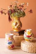 Set of three ceramic bird vases