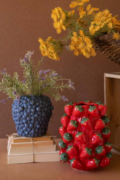 Strawberry vase styled