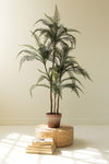Artificial Wispy Palm in Faux Terracotta Pot – 46" Lifelike Faux Floor Plant