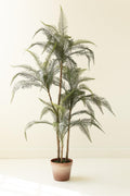 Faux palm styled in room