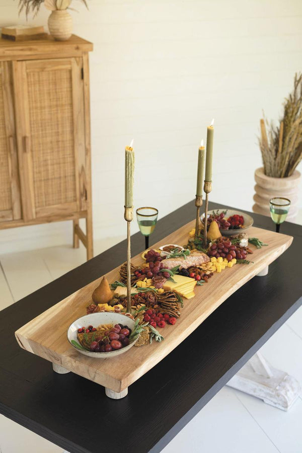 Giant mindi wood charcuterie serving board, 47 inches long